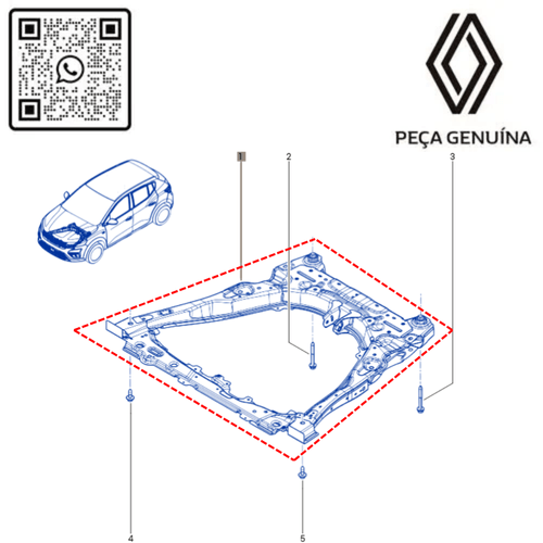 RN 10169R 544010169R QUADRO DA SUSPENSAO DIANT. KARDIAN 3